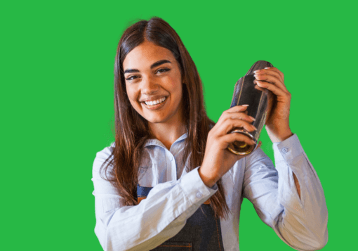 Lady making a cocktail