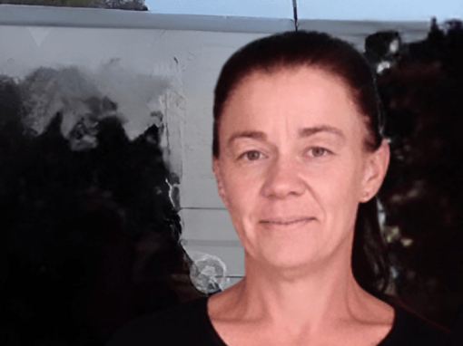 Frustrated to fulfilled for Tanya 1 Two women standing out the front of a hotel.